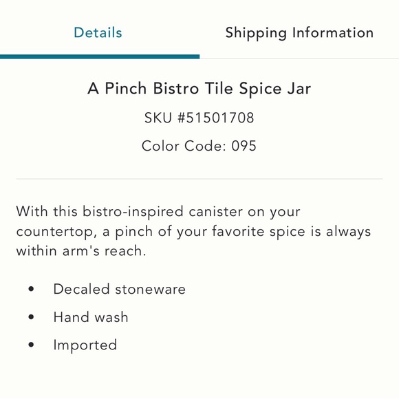 Anthropologie Bistro Spice Jar - Picture 6 of 7